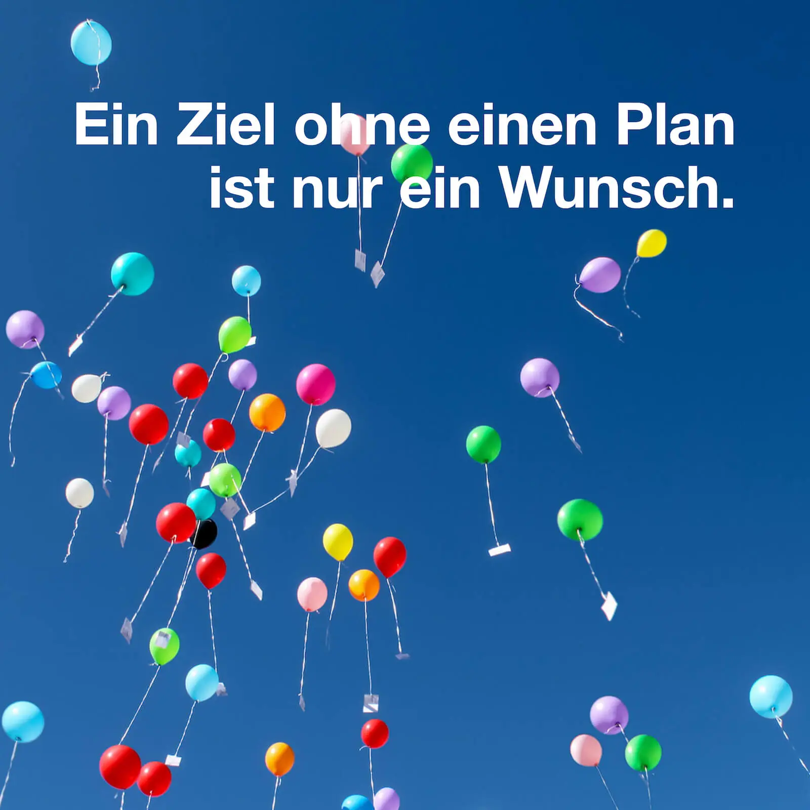 Ein Ziel ohnen einen Plan ist nur ein Wunsch.